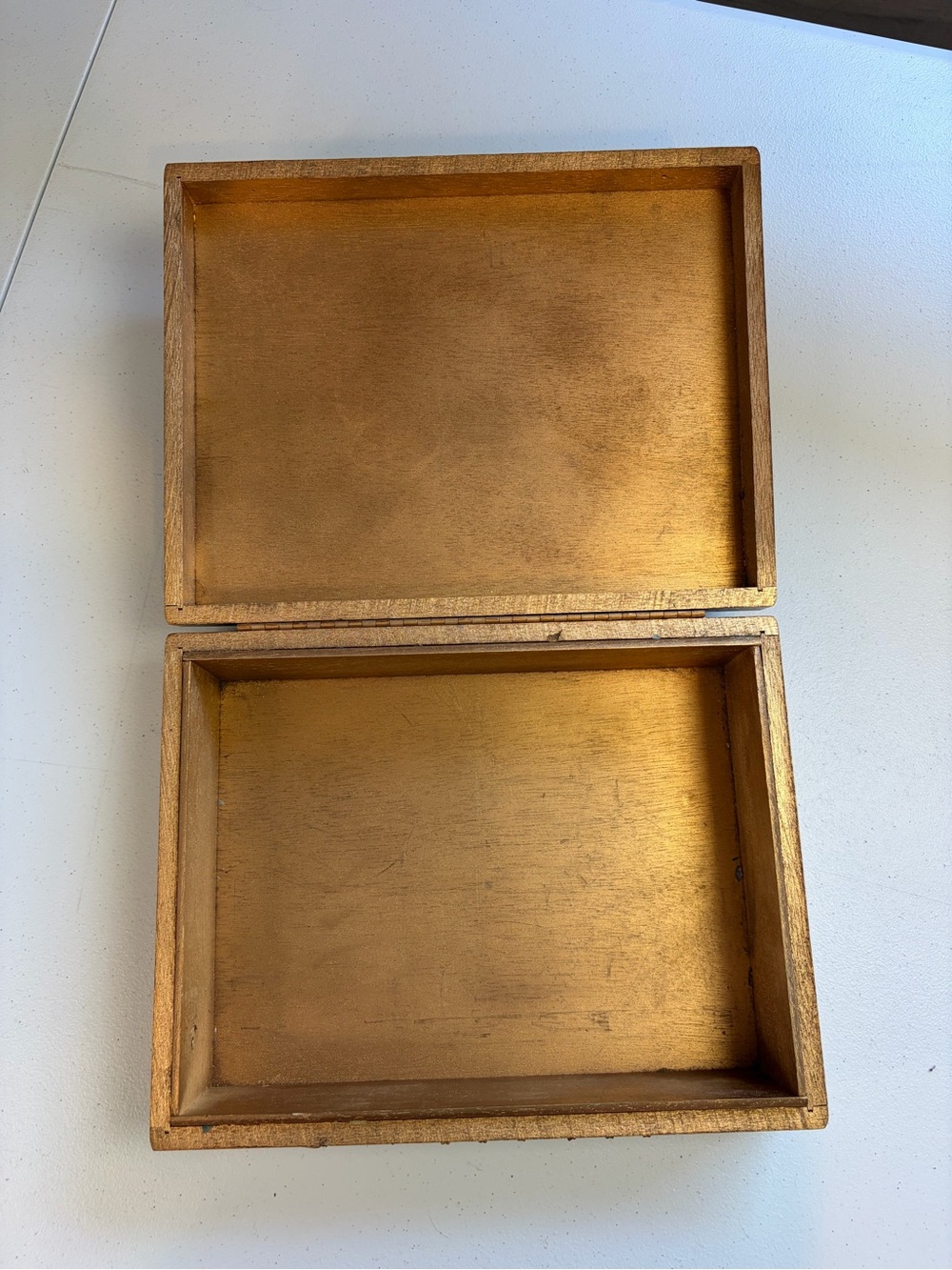 Vintage 1970s Gold Wood Jewelry Trinket Box Romantic Rococo Victorian Style mcm - Picture 9 of 12